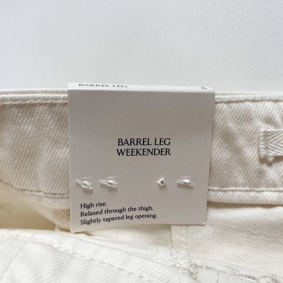 Banana Republic Weekender Slim Barrel Leg Pant Ecru Size 6 NEW NWT - Picture 8 of 11